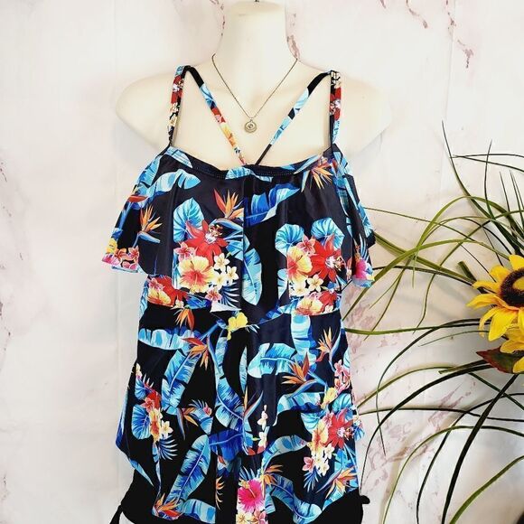 New Boutique item! Tropical Summer swimsuit boyshort - Picture 4 of 7